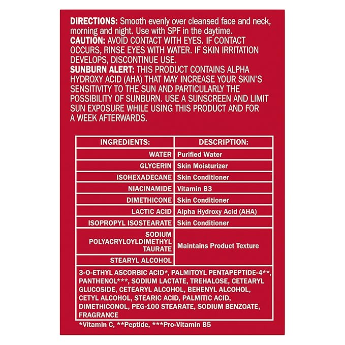 Olay Vitamin C Face Moisturizer Brightening Cream for Women Instant Hydration Evens Tone Dark Spot &amp Hyperpigmentation Reduction Glowing Skin Care - Niaciniamide Lactic Acid 1.7 Oz
