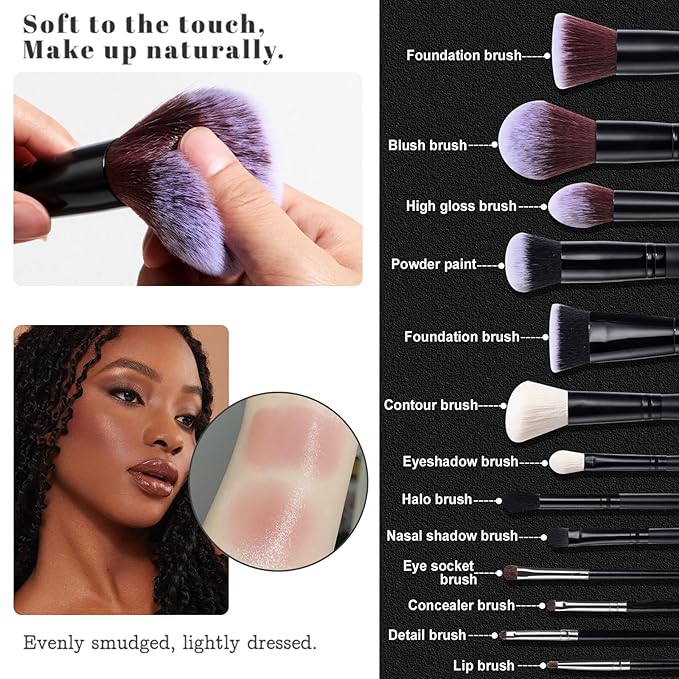 BS-MALL Makeup Brush Set with Waterproof Travel Bag &amp Makeup sponges -26 Pcs Set Triangle Puff &amp Face Washing PuffsFace Wash Headband Wristband for Travel Go Camping Gift &amp Makeup Beginne