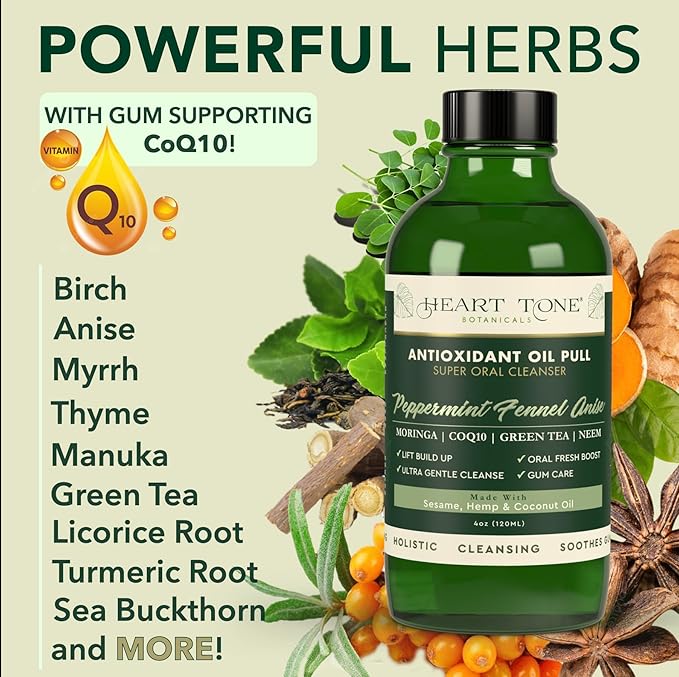 Oral Care Set | Natural Toothpaste Oil Pull &amp Mouthwash | Radiant Smile | Fluoride-Free &amp Clean Ingredients | Mineral Complex | Natural Enamel Care | Botanical Plant Based