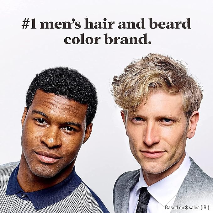 Just For Men Easy Comb-In Color Mens Hair Dye Easy No Mix Application with Comb Applicator - Darkest Brown A-50 Pack of 3