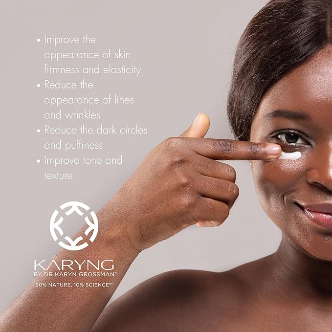 KARYNG Revitalizing Peptide Eye Cream Organic Anti Aging Eye Cream Targets Under Eye Puffiness Fine Lines Dry Skin and Dark Circles Soothing Under Eye Treatment 0.5oz