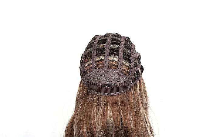 OneDor 23 Curly Hair Women Ladies 3/4 Half Wig Premium Japanese Synthetic fibers Wigs with Secured Mesh Head Cap (R1224B)