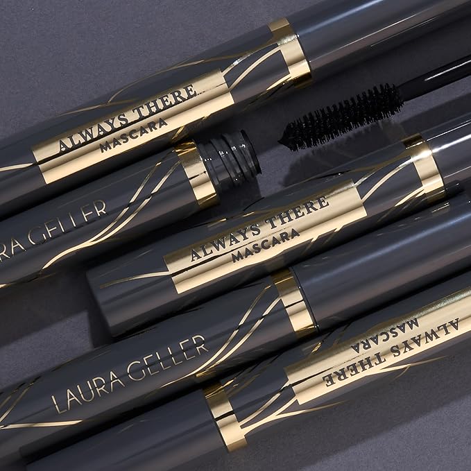 LAURA GELLER NEW YORK Always There Lengthening Mascara in Black - Defining Curling Buildable Formula Eye Makeup- Innovative Lengthening Brush - 1 count