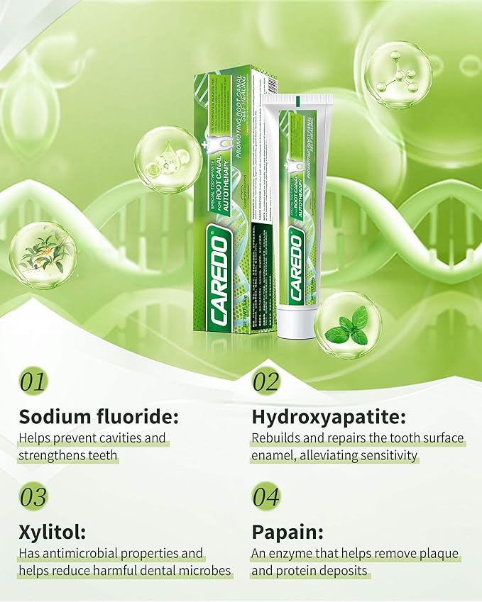 Toothpaste Gum Repair for Avoid Root Canal Therapy Gingivitis Toothpaste fit Gum Care Pulpitis Pain Mint Flavored 3.5 Oz x 2 Tubes Both fit Youth Middle-Age &amp Elders Gift