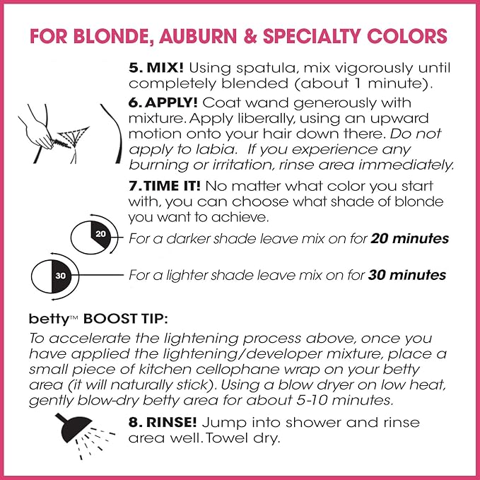 Fun Betty - Hair Color for the Hair Down There Kit Hot Pink (3-Pack)