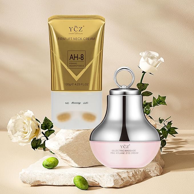 Ycz Neck-Eye Care Tightening &amp Revitalizing Set -Smooth of Fine Lines Eye &amp Neck Treatment Skin Moisturizer Deep Moisturizing Skincare