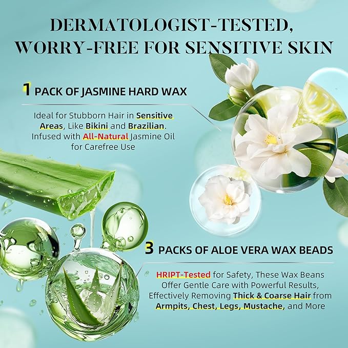LANSLEYWAX Digital Waxing Kit for Women Men Wax Warmer for Hair Removal with Silicone Pot Hard Wax Kit Waxing Machine for Sensitive Skin Brazilian Bikini Leg Eyebrow Full Body Home Use