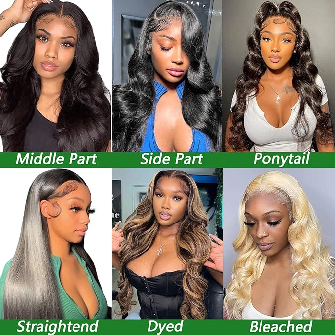 Frontal Wigs Human Hair Wigs for Black Women HD Body Wave Lace Front Wigs Human Hair 13x6 Lace Front Wigs Human Hair Pre Plucked 180 Density 10A Glueless Wigs Human Hair Pre Plucked cheap wigs 24 Inch