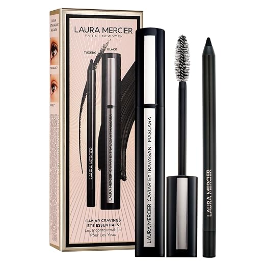 Laura Mercier Caviar Tightline Eyeliner: Long Lasting Color Crease-proof Waterproof Gel-like Hydrating Formula Perfect for Tightline Lash Line + Waterline Holiday Gift Set