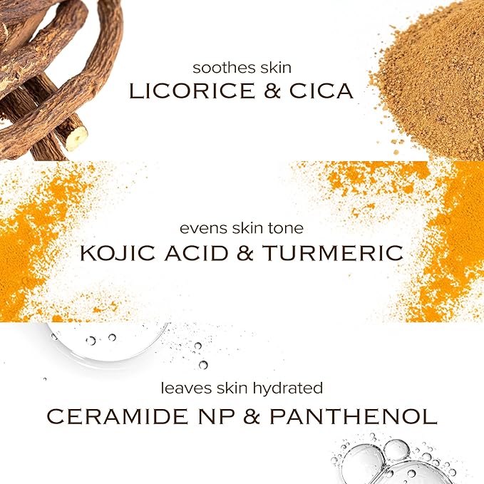 KOJIC ACID TURMERIC CLEANSING CR?ME | Balm to Oil Cleanser | Makeup Remover Cleansing Cream | No Eye Stinging | Helps Even Tone &amp Fade Hyperpigmentation w/Consistent Use 100ml / 3.38 Fl Oz