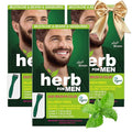 Herb For Men Mustache &amp Beard Dye (Deep Brown 3 Pack) PPD-Free Ammonia-Free Hypoallergenic Beard Dye Vegan with Natural Ingredients Odorless Gentle for Sensitive Skin No Skin Irritation