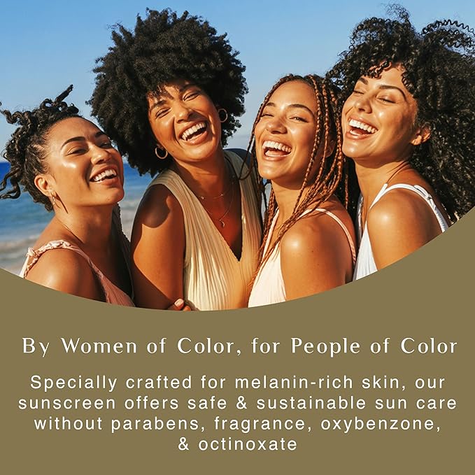 Black Girl Sunscreen - Face &amp Body Moisturizing Sunscreen Lotion SPF 30 for Melanin Rich Skin Leaves no White Cast (SPF-30-4oz)