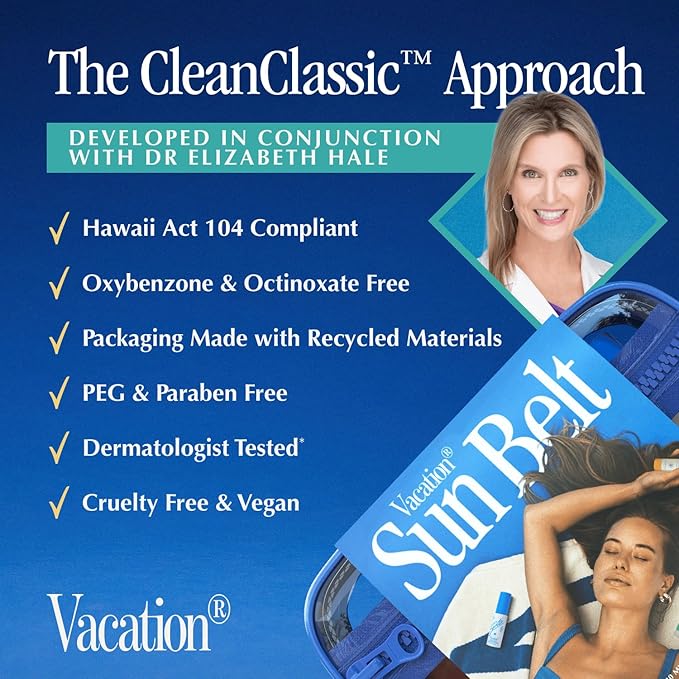 Vacation Sun Belt Sampler Includes Baby Oil SPF 30 Super Spritz SPF 50 Face Mist Classic Lotion SPF 30 After Sun Gel?œFestival Friendly??Fanny Pack