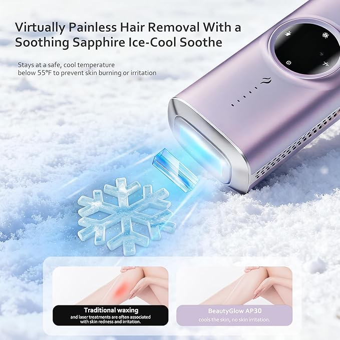 Laser Hair Removal Device for Women At Home IPL Hair Remover with Ice Cooling Technology for Face &amp Body Painless &amp Long-Lasting Results