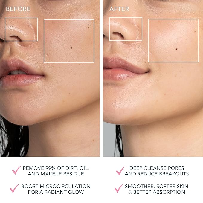 FOREO LUNA 4 mini Face Cleansing Brush &amp Face Massager - Premium Face Care - Enhances Absorption of Facial Skin Care Products - Simple Skin Care Tools - For All Skin Types- Pearl Pink