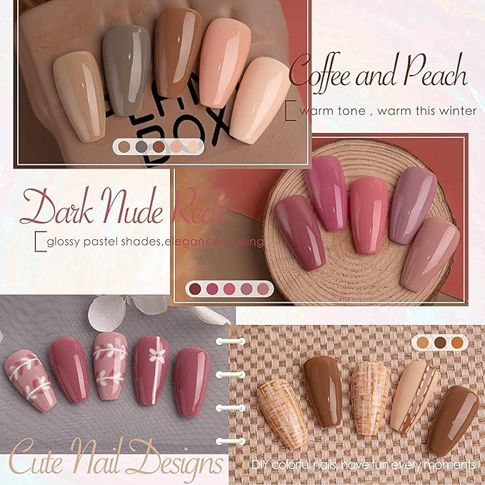 Gellen Gel Nail Polish Kit with U V LED Light 72W Nail Dryer 12 Gel Nail Colors No Wipe Top Base Coat Nail Art Decorations Manicure Tools All-In-One Manicure Kit for Mother's Day Gift