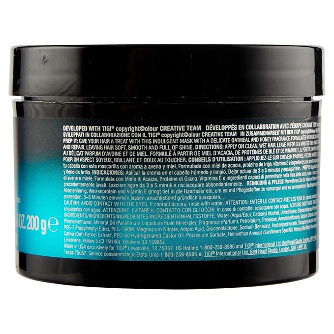 Tigi Catwalk Oatmeal and Honey Intense Nourishing Mask for Unisex 7.05 Ounce