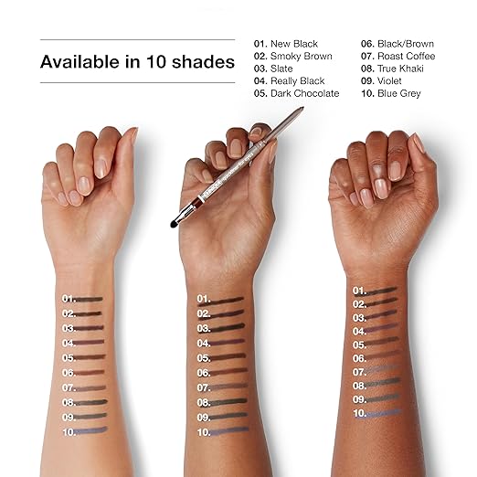 Clinique Quickliner For Eyes Eyeliner Pencil | Water Resistant Smudge Resistant + Safe For Sensitive Eyes | 11 Shades