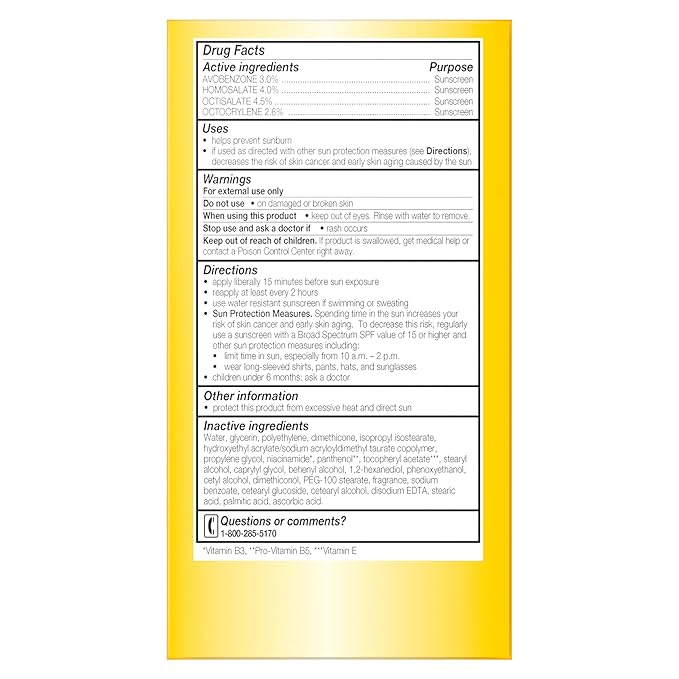 Olay Face Moisturizer Complete with Sunscreen SPF 15 Daily Facial Lotion for Normal Skin Lightweight Hydrating Broad Spectrum Sun Protection - Vitamin C E and Niacinamide - 6 Oz 2 Pack