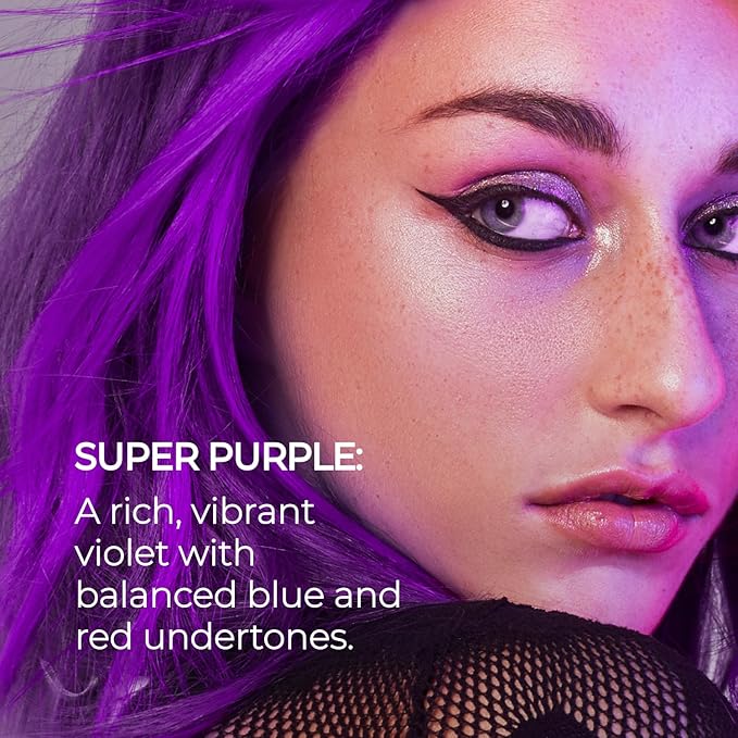 XMONDO Color Super Purple Depositing Mask &amp Semi-Permanent Purple Dye | Infused with Bond Booster Technology &amp Hyaluronic Acid for Nourishment Revitalization &amp Repair Vegan Formula 8 Fl