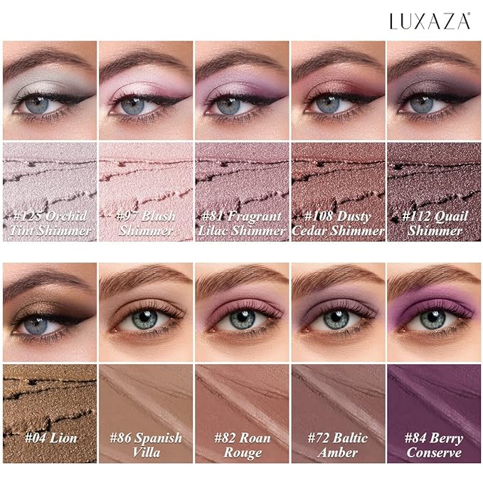 Plum Eyeshadow Stick Makeup Set 10PCS Neutral Shimmer And Matte Cream Eye Shadow Palette Metallic Bronze Smoky Eyeliner Brightener Crayon Pencil Kit Ideal Gift for Women -Cocoa Crush
