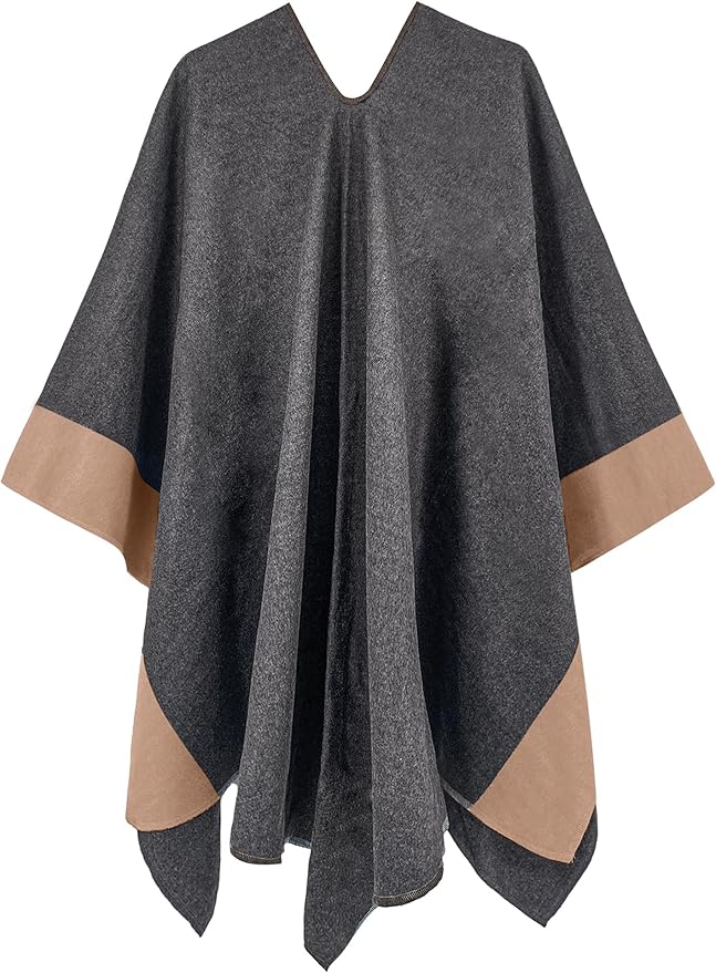 Moss Rose Women's Shawl Wrap Poncho Ruana Cape Open Front Cardigan Shawls for Fall Winter