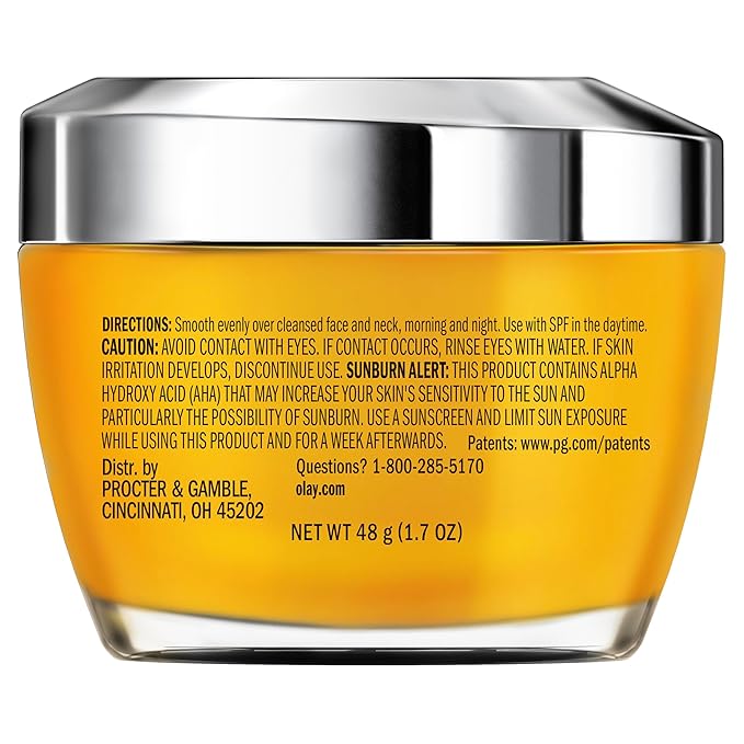 Olay Vitamin C Face Moisturizer Brightening Cream for Women Instant Hydration Evens Tone Dark Spot &amp Hyperpigmentation Reduction Glowing Skin Care - Niaciniamide Lactic Acid 1.7 Oz