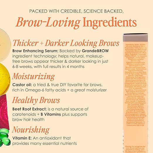 Grande Cosmetics GrandeBROW 2-in-1 Tinted Brow Gel + Brow Enhancing Serum