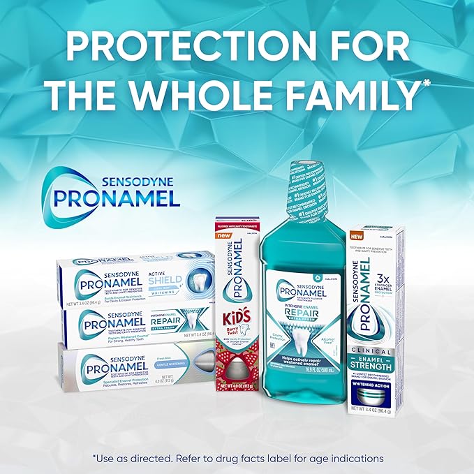 Sensodyne Pronamel Gentle Teeth Whitening Enamel Toothpaste for Sensitive Teeth to Reharden and Strengthen Enamel Amazon Exclusive Fresh Mint - 4 Ounces (Pack of 4)