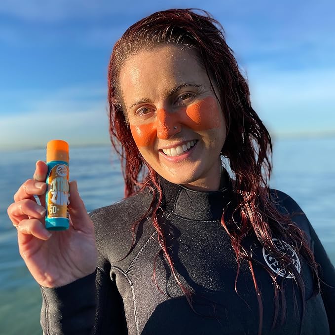 Sun Zapper Extreme Zinc Stick Triple Pack ? SPF 50+ Water Resistant Sunscreen ? Red Orange Purple ? 15g Each ? Made in Australia