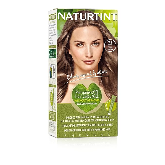 Naturtint Permanent Hair Color 7.7 Chocolate Caramel (Pack of 1) Ammonia Free Vegan Cruelty Free up to 100% Gray Coverage Long Lasting Results 5.6 Fl Oz