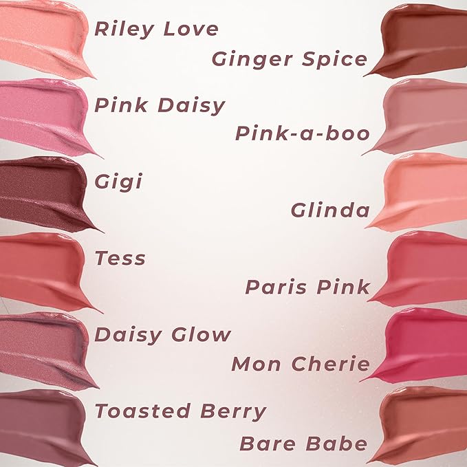 Mommy Makeup Triple Sticks Lipstick Cream Blush &amp Treatment All-In-One with Shea &amp Cocoa Butter - Soft &amp Creamy Moisturizing Lip Crayon For Lips &amp Cheeks (Pink Daisy)