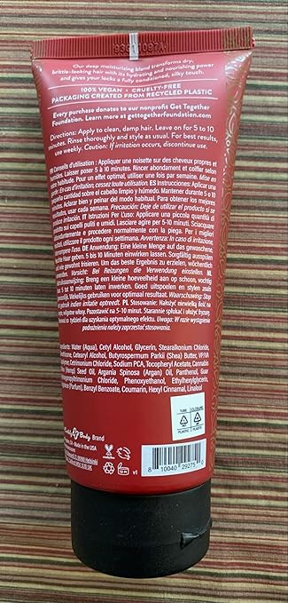 Earthly Body MKS eco Moisture Masque Original Scent - 7 oz - Hydrating Hair Mask - Revitalizes Dry Damaged &amp Distressed Hair - With Moroccan Argan Oil Hemp Seed Oil - Vegan &amp Cruelty Free