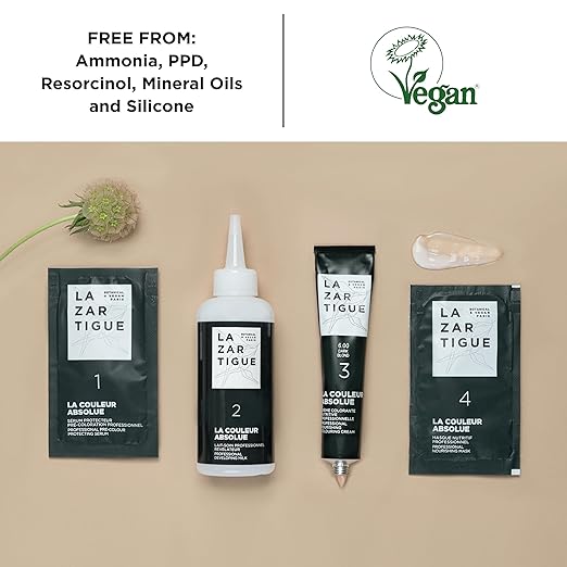 Lazartigue La Couleur Absolue Permanent Hair Color with Botanical Extracts Coloring Kit Vegan Cruelty-Free Ammonia-Free
