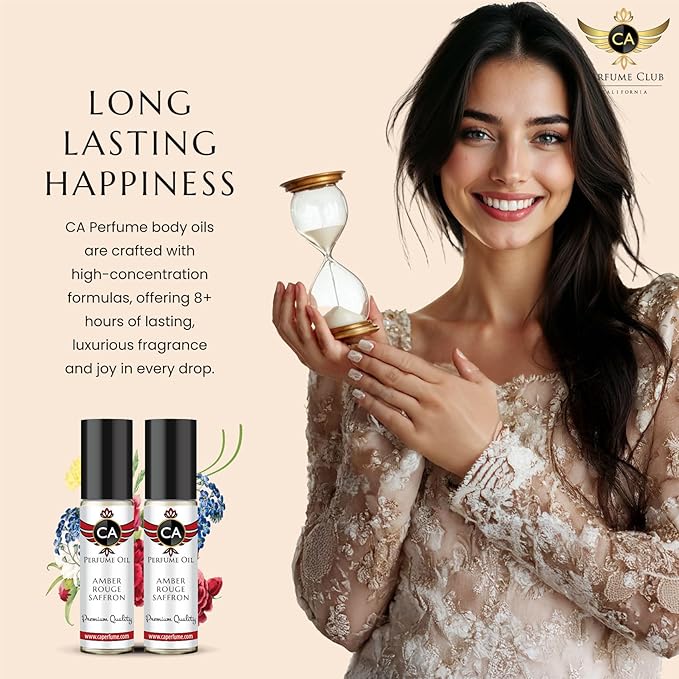 CA Perfume Best Fall Women Set Impression of (Euphoric + Guiltiness Intense + Madame Couture + Bombself + Metropolitan Oud) Fragrance Body Oils Essential Travel Size Roll-On (0.3 Fl Oz/10 ml) x5
