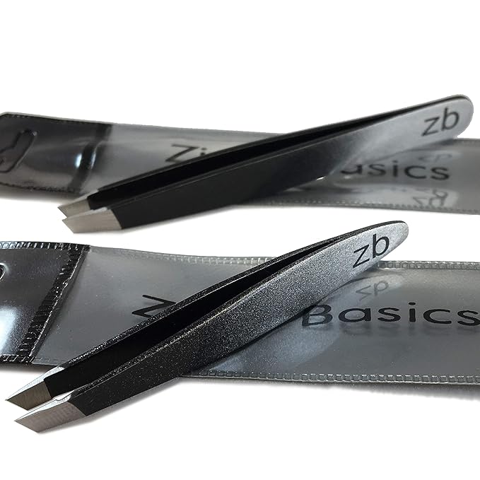 Zizzili Basics Tweezer Set - Limited Edition Ombre - Classic + Mini Slant - Best Tweezers for Eyebrow Facial Hair Removal and your Precision Needs