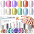 SAVILAND Quick Dry Nail Polish Set: 12 PCS Fingernail Polish 12-Free Metallic Nail Polish Colors Long Wear Nail Lacquer DIY Nail Art for Students Ladies Office Home Gift Christmas 8 ml