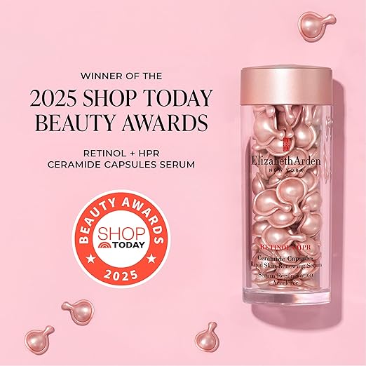 Elizabeth Arden Retinol + HPR Ceramide Rapid Skin Renewing Anti-Aging Face Serum Capsules Fine Lines &amp Wrinkles Treatment Skincare Gift for Women