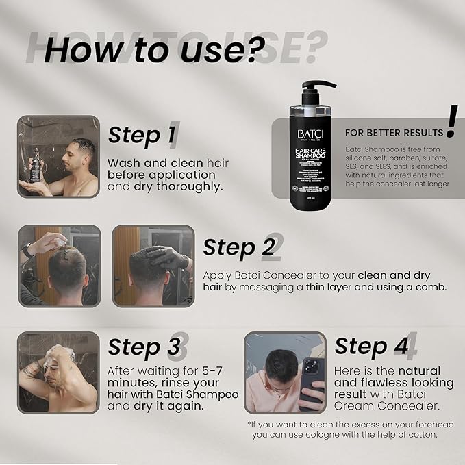 Batcı Hair Concealer &amp Filling Cream for Bald Spots &amp Thinning Hair ? Waterproof Sweat-Proof Scalp Coverage ? Natural Root Touch-Up Cream for Men &amp Women ? 30ml