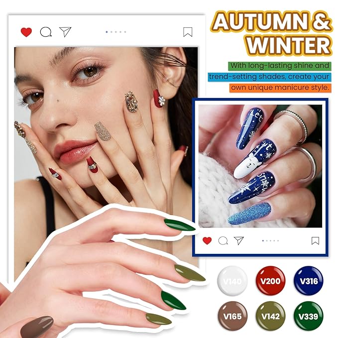 VANREESA Gel Nail Polish Kit with U V Light and Nail Drill Kit 65 Pcs Gel Polish Nail Set 35 All Season Colors Nail Polish Set Base Coat &amp 4 Effects Top Coat Complete Nail Kit Gifts for Women