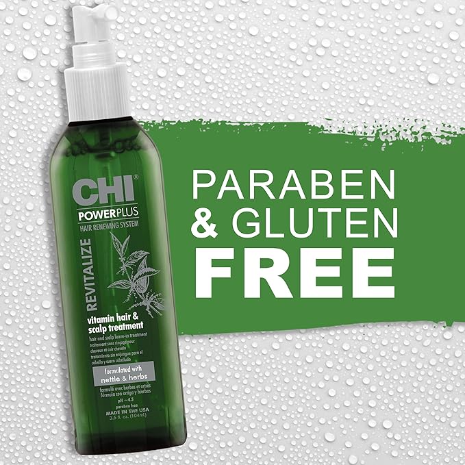 CHI PowerPlus Revitalizing Hair Treatment Relieves Tightness &amp Dryness Made With Botanicals &amp Vitamins to Nourish Balance &amp Stimulate Scalp 3 Oz