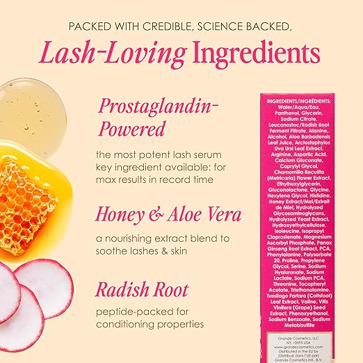 Grande Cosmetics GrandeLASH-MD Lash Enhancing Serum - Peptide &amp Vitamin Infused Formula for Longer Thicker Fuller Looking Lashes - Ophthalmologist Tested Cruelty-Free