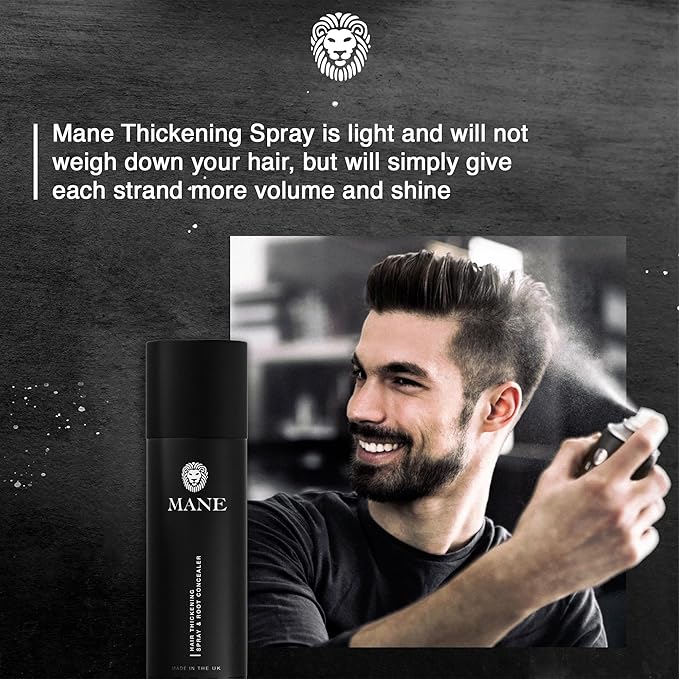 Mane Hair Thickening Spray &amp Root Touch Up Instantly Thicker Hair for Men &amp Women Fill in Hairlines and Hide Thinning and Fine Patches - Auburn 12 Colors (6.76 oz)