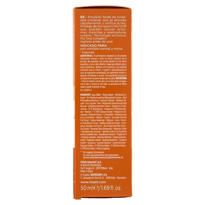 Rilastil Sun System Water Touch Colored Moisturising Fluid 50ml