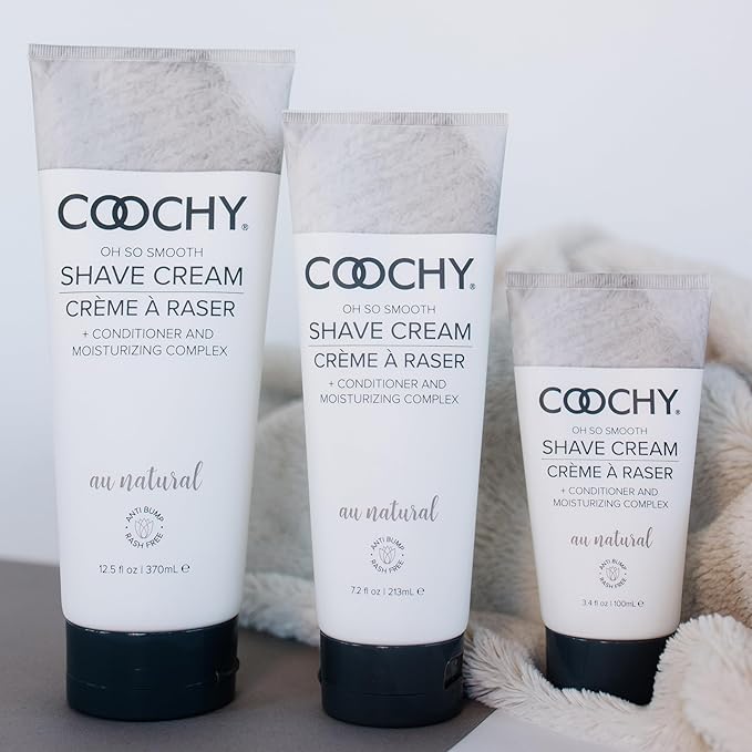 Coochy Shave Cream - Moisturizing Shave Lotion - Gentle Intimate Shaving Cream - For Bikini Area Underarms Legs &amp More - Rash-Free Hydrating Formula - Au Natural 32 oz