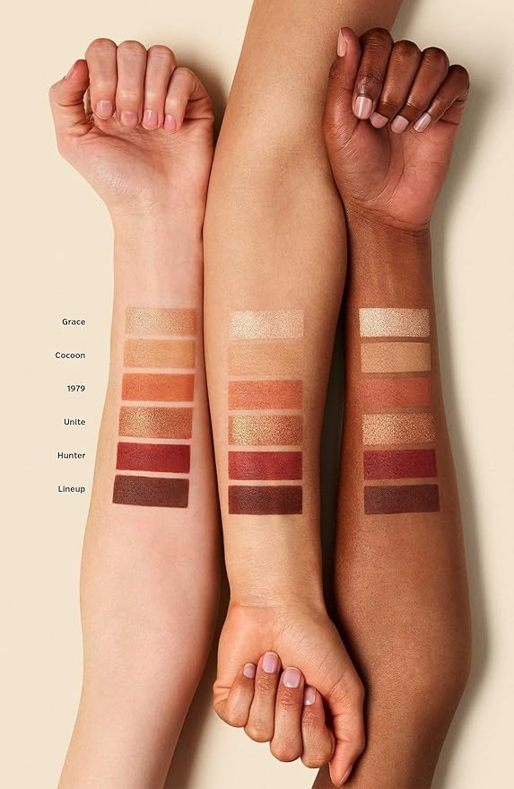 ILIA - The Necessary Eyeshadow Palette | Talc-Free Matte Satin + Metallic Highly Pigemented + Blendable Finishes | Cruelty-Free Vegan (Warm Nude 6 x 0.05 oz | 1.5 g)