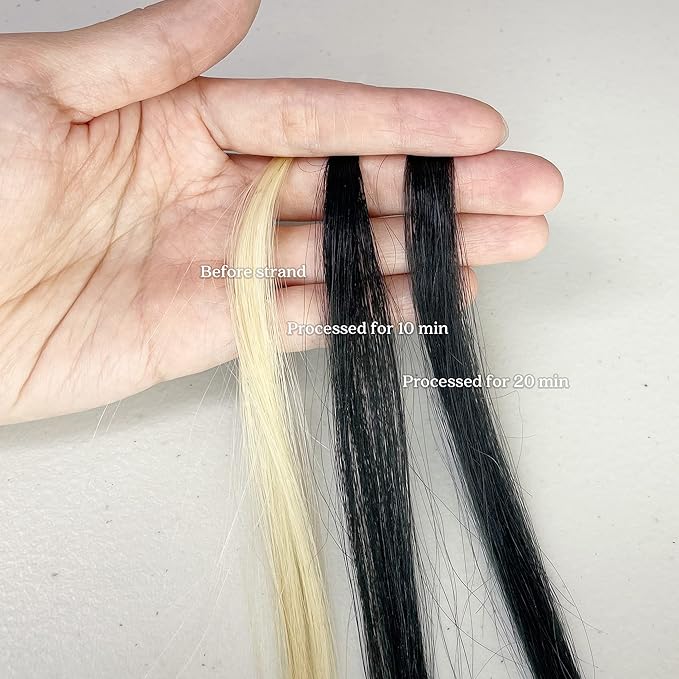 Pallure Color Pigment Refresher Mask Semi Permanent Hair Color Depositing Conditioner 8.5 Oz (Intense Black)