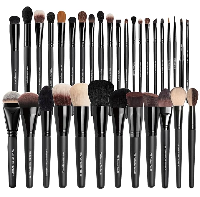 Bueart Design 32PCS Professional Makeup Brushes SetMakeup brushes Kit with Premium soft hair for FoundationPowderCreamBlushContourConcealerBronzerEyeshadowBlending For Pro Make up