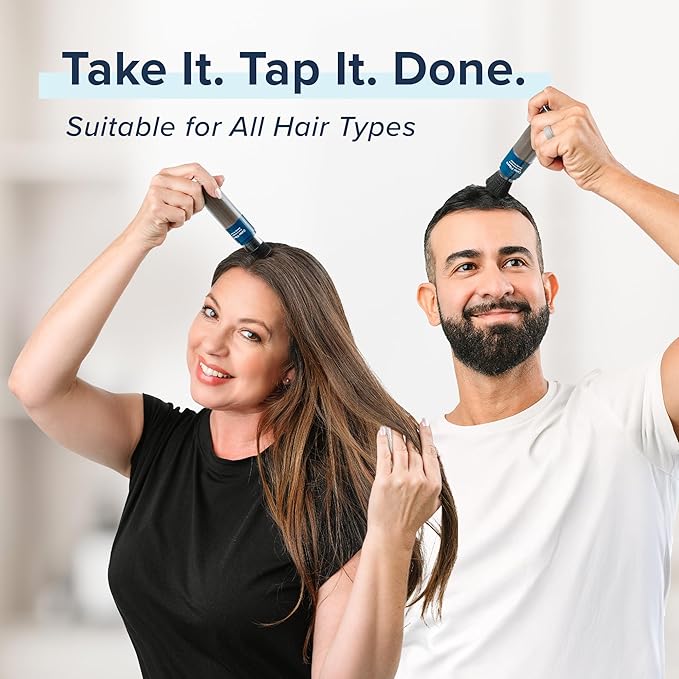 TRUHAIR Color Fibers Root Coverage and Density Booster Refill | Quick-Apply Touch Up Hair Color | Natural Matching Gray Hair Cover Up - 11 Colors Available (Medium Brown)