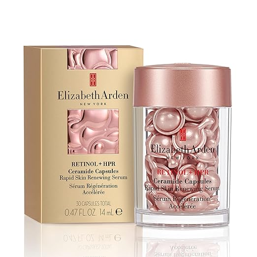 Elizabeth Arden Retinol + HPR Ceramide Rapid Skin Renewing Anti-Aging Face Serum Capsules Fine Lines &amp Wrinkles Treatment Skincare Gift for Women